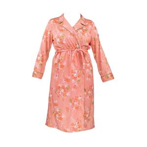 Vintage Lingerie Coral Polyester Robe by Bards